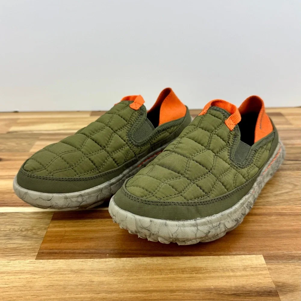 Merrell Kids Slip On‎ Casual Quilted Comfort Shoes Green Orange Size 3.5